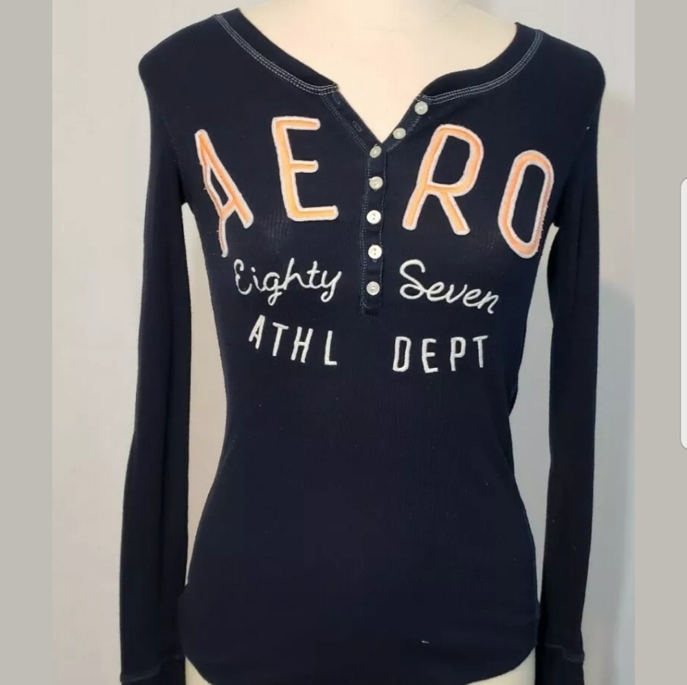 Aeropostale Womens Quarter Button Shirt